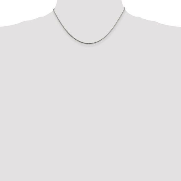 1.5mm Sterling Silver, Round Solid Snake Chain Necklace, 16 Inch - Picture 3 of 8